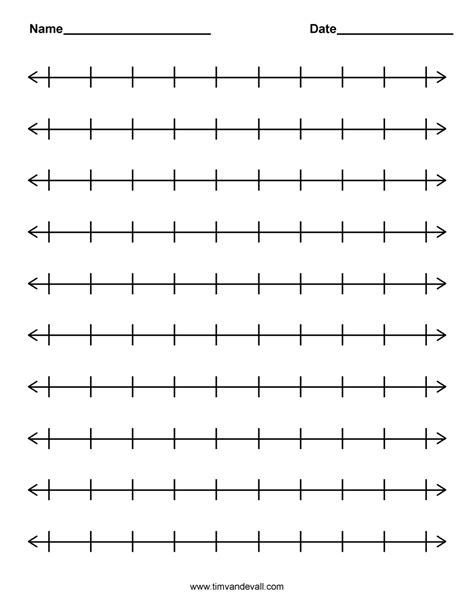 Free Printable Blank Number Lines