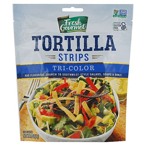 Fresh Gourmet Tortilla Strips Tri Color Salad Toppings Foodtown