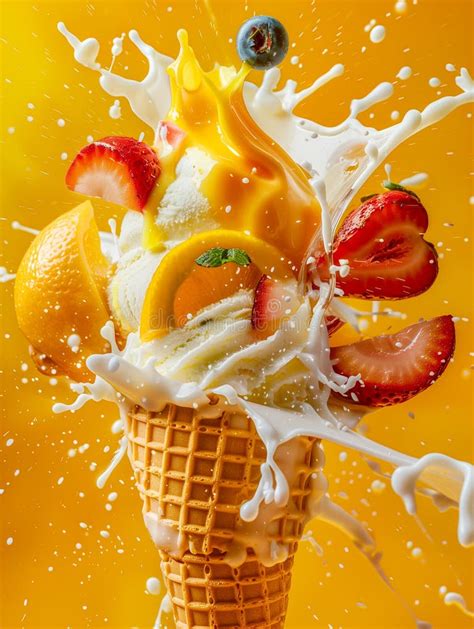 Fruit Explosion Ice Cream Stock Illustrations 188 Fruit Explosion Ice