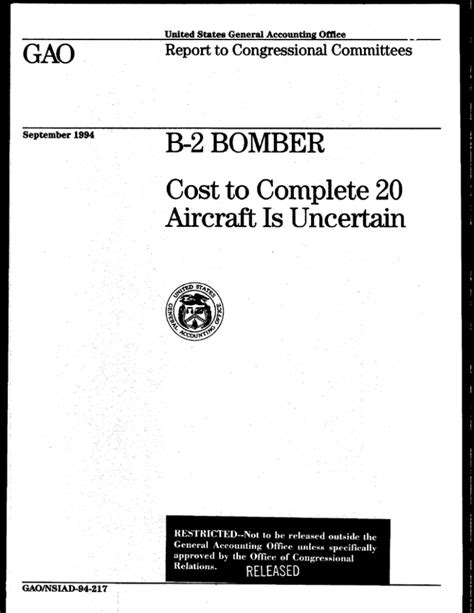 Gao B 2 Bomber Cost To Complete 20