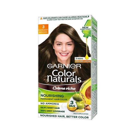 Garnier Color Naturals 3 Darkest Brown Harish Food Zone