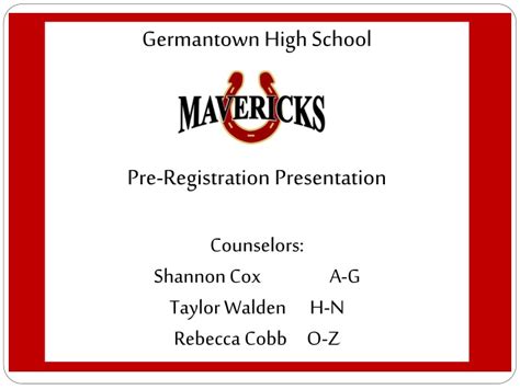 Germantown High School Student Services Ppt Download