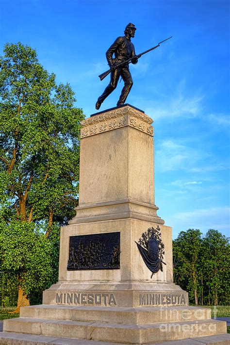 Gettysburg National Park 1St Minnesota Infantry Memorial Photograph By