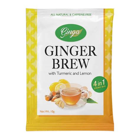 Ginga Ginger Brew Salabat With Turmeric Lemon 120G 12 X 10G All N