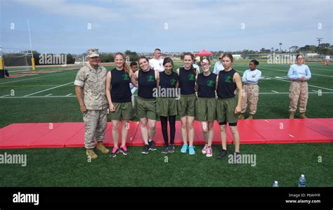 Girls From Sun Valley High School Mcjrotc Fitness Team Pose For A