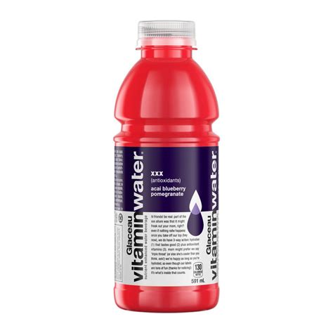 Glac Au Vitaminwater Xxx With A Ai Blueberry Pomegranate Flavour 591