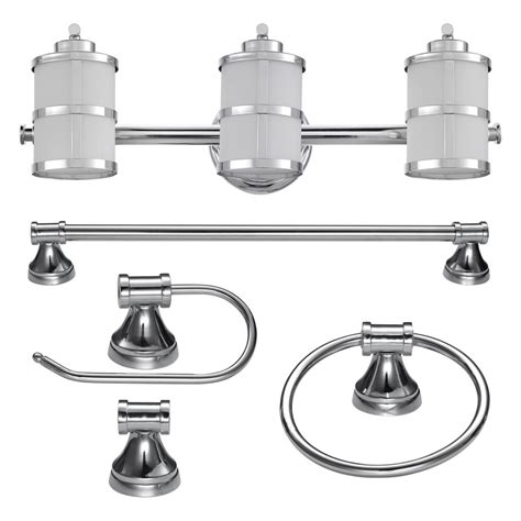 Globe Electric Kennewick 5 Piece Chrome All In One Bath Set With Vanity