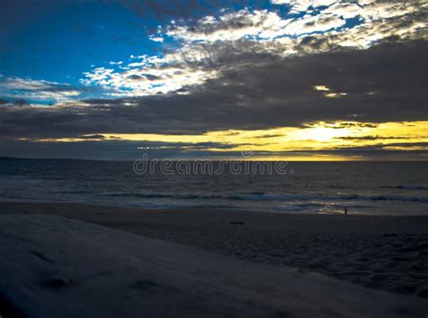 Golden Hour Sunset At The Marina State Beach Stock Photo Image Of