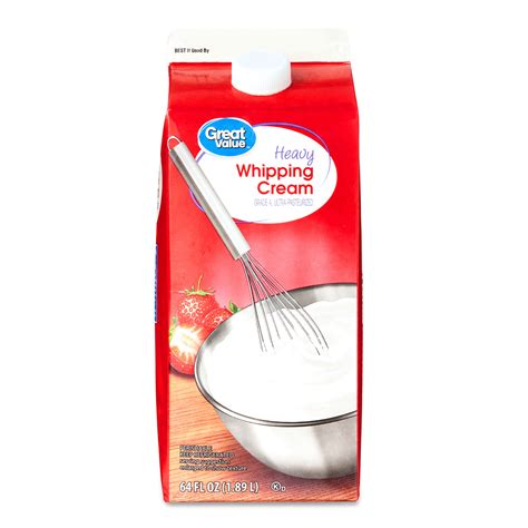 Great Value Heavy Whipping Cream 64 Fl Oz Walmart Com