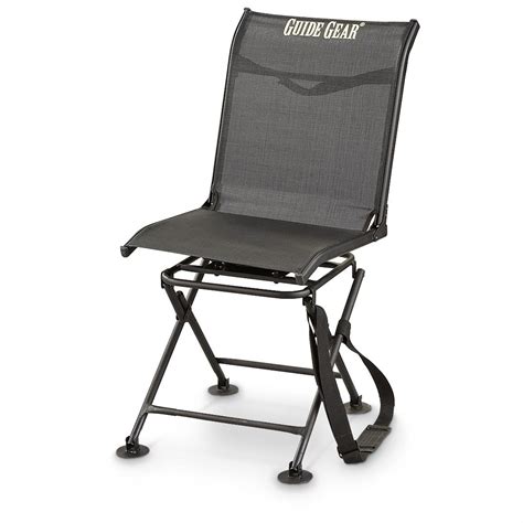 Guide Gear 360 Comfort Swivel Blind Chair Black 583295 Ground Blinds At Sportsman Amp 39 S Guide