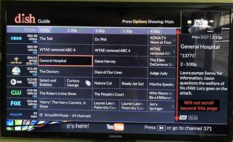 Guide Options Favorite Channels List Will Not Scroll Satelliteguys Us