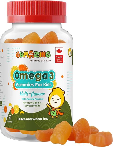 Gumazing Kids Daily Gummy Vitamins Omega 3 Fish Oil Epa Dha For Nutritional Brain Support