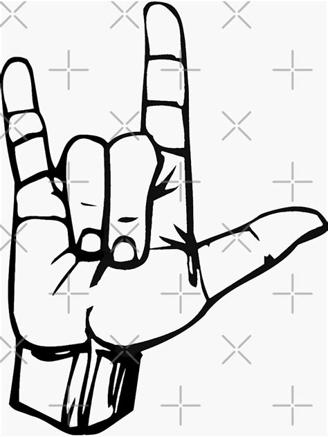 Hand I Love You Ily Sign Language Symbol Gesture Sticker By