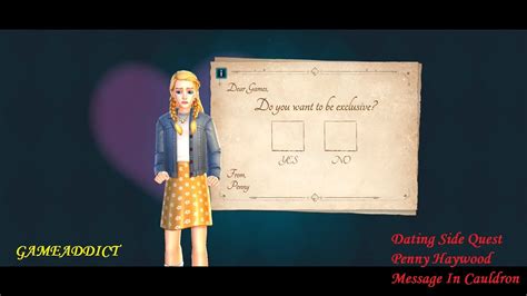 Harry Potter Hogwarts Mystery Exclusive Dating Side Quest Penny