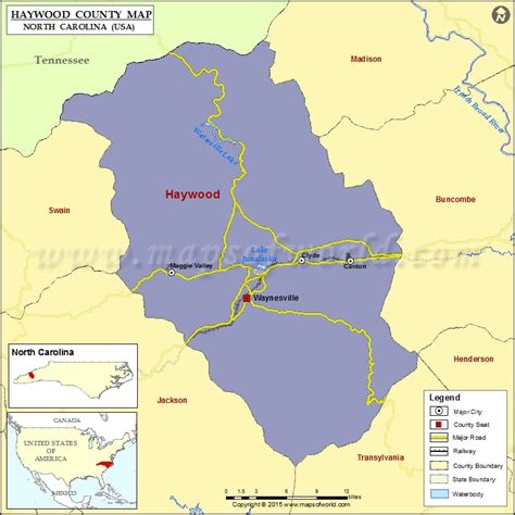 Haywood County Map North Carolina