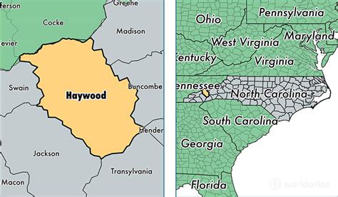 Haywood County North Carolina Map Of Haywood County Nc Where Is