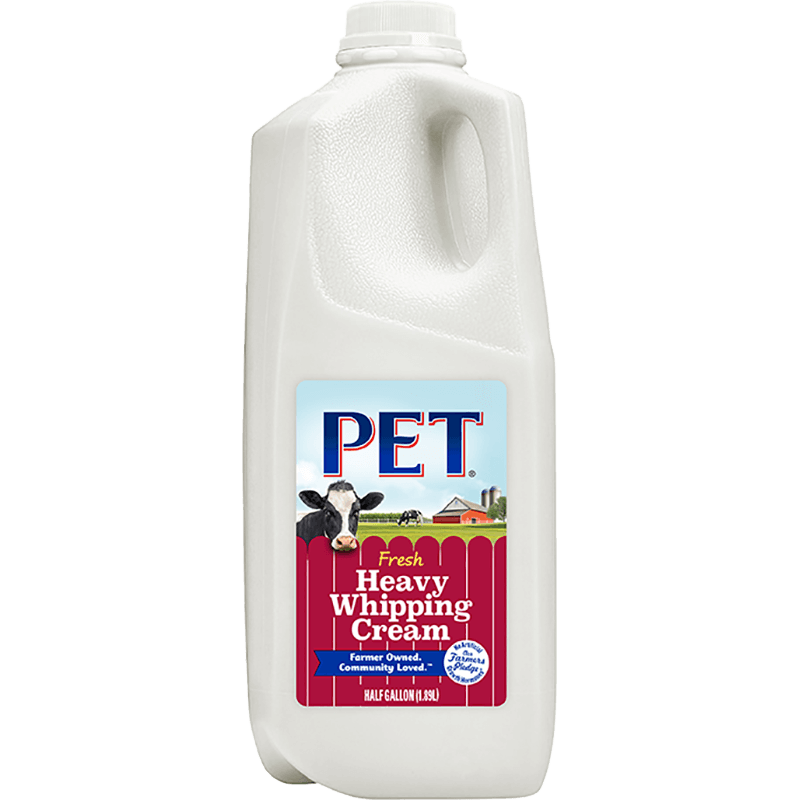 Heavy Whipping Cream Plastic Half Gallon Pet Dairy