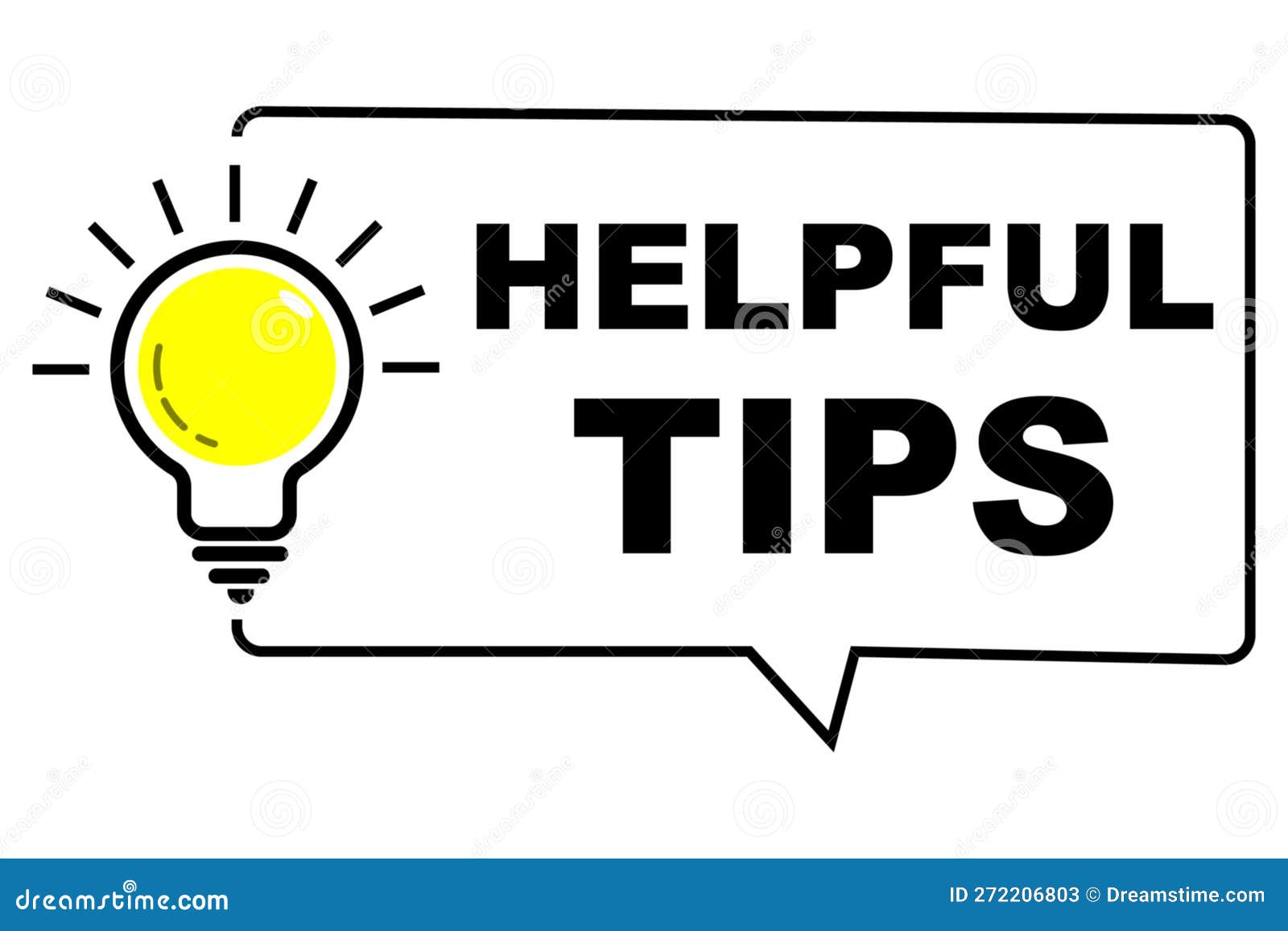 Helpful Tips Icon And Light Bulb With Sparkle Rays Shine Idea Sign