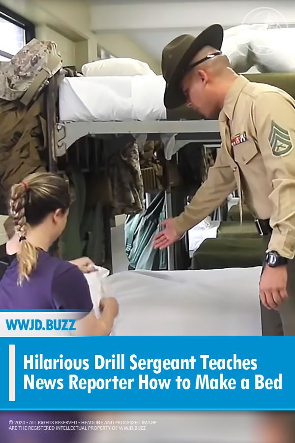 Hilarious Drill Sergeant Teaches News Reporter How To Make A Bed How