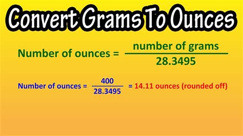 How To Convert Change Ounces Oz To Grams G Explained Formula For Ounces To Grams Youtube