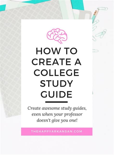 How To Create A College Study Guide Artofit