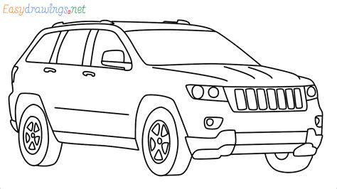 How To Draw Jeep Grand Cherokee Step By Step 14 Easy Phase