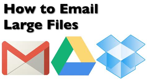 How To Email Large Files With Gmail Google Drive And Dropbox Youtube