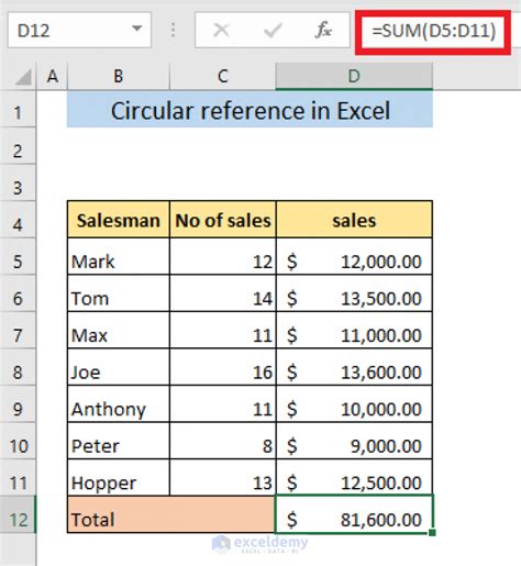 How To Find Circular References In Excel Howtoexcel Net