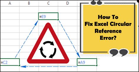 How To Fix A Circular Reference Error In Excel