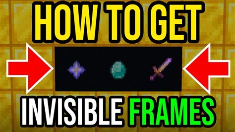 How To Get An Invisible Item Frame In Minecraft Bedrock No Mods