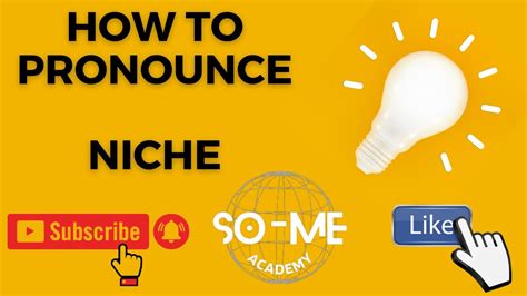 How To Pronounce Niche Vocab Today Youtube