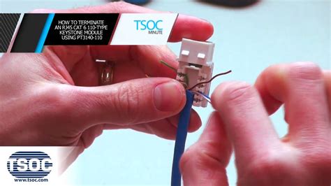 How To Terminate An Rj45 Cat 6 110 Type Keystone Module Using Ct Rj314