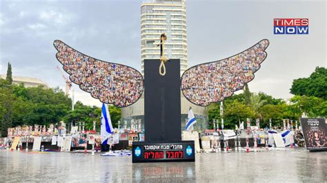 Huge Installation In Tel Aviv Calls For Death Penalty To Oct 7 Hamas