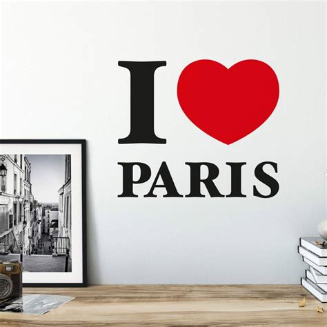 I Love Paris Wall Sticker Wall Art Com