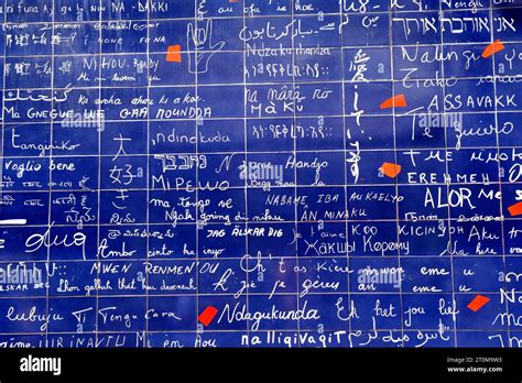 I Love You Wall On Montmartre In Paris Stock Photo Image Of Wall