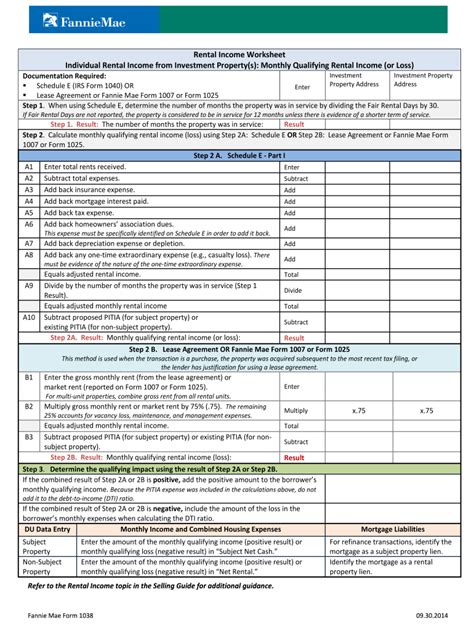 Income Calculation Worksheet 2021