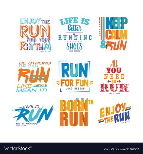 Inspirational And Motivational Slogans Set Design Vector Image