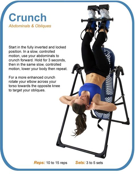 Inverted Crunches Feeltheburn Inversion Table Exercise Inversion