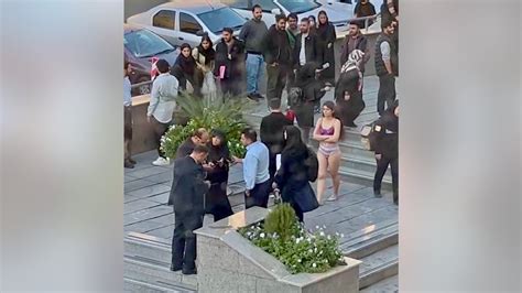 Iranian Woman Strips Down In Anti Hijab Protest Following Vicious