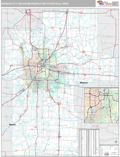 Kansas City Kansas Zip Code Wall Map Premium Style By Marketmaps