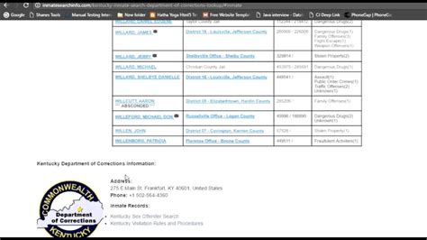 Kentucky Inmate Search Guide Youtube