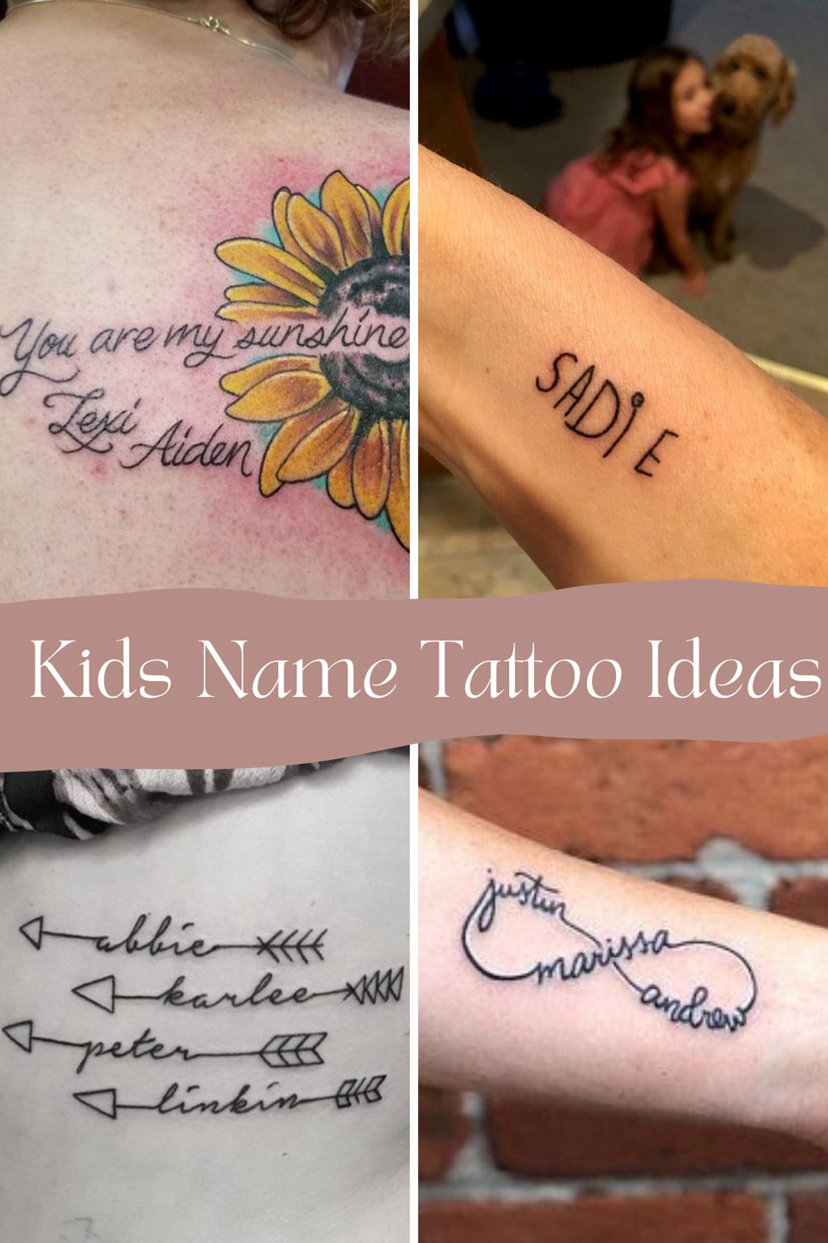 Kids Names In A Tattoo Name Tattoos For Moms Tattoos With Kids Names