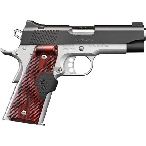 Kimber Pro Carry Ii 9Mm 4 Black Slide Rosewood Crimson Trace Laser