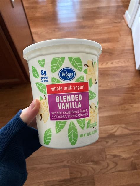 Kroger Yogurt Grade A Whole Milk Vanilla Calories Nutrition