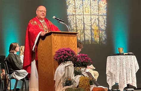 Lake Catholic High School Welcomes Bishop For Mass Tour Lunch