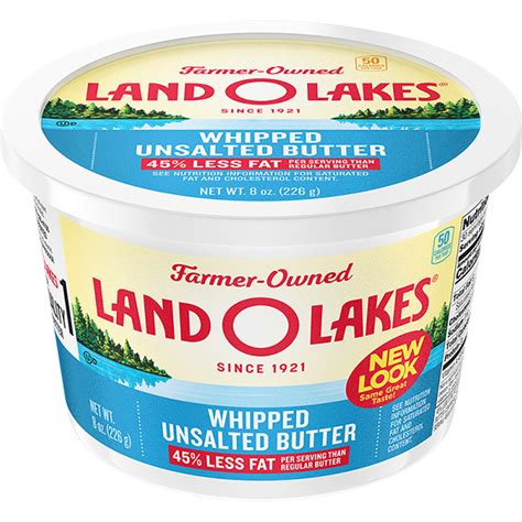 Land O Lakes Unsalted Whipped Butter Cup 8 Ounce