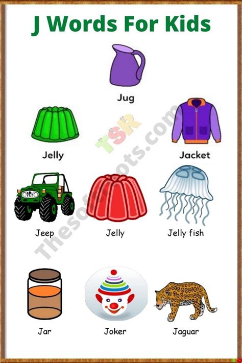 Learn Vocabulary Words That Start With J For Kids R Learnabc