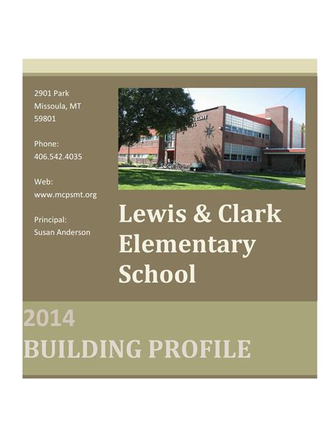 Lewis And Clark Elementary Building Profile 2013 2014 By Missoula