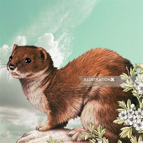 Lone Stoat Illustration Photo