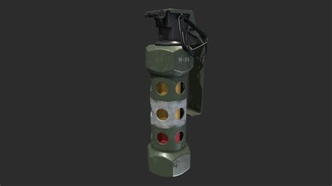 M84 Flashbang Grenade Buy Royalty Free 3D Model By Tallinjh